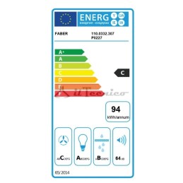 Cappa Faber Cylindra parete etichetta energetica